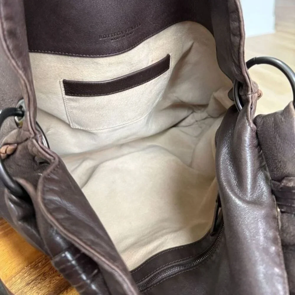 Brown Bottega Veneta Nappa Leather Hobo Bag